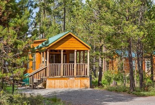 Bend-Sunriver Camping Resort Studio Cabin 6 Buitenkant foto